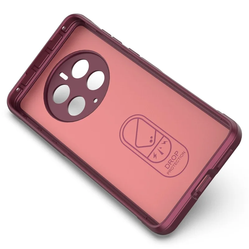 For Huawei Mate 50 Pro 4G Anti-scratch Phone Case Protective Anti-drop Soft TPU Mobile Phone Cover - Wine Red