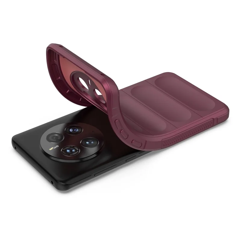 For Huawei Mate 50 Pro 4G Anti-scratch Phone Case Protective Anti-drop Soft TPU Mobile Phone Cover - Wine Red