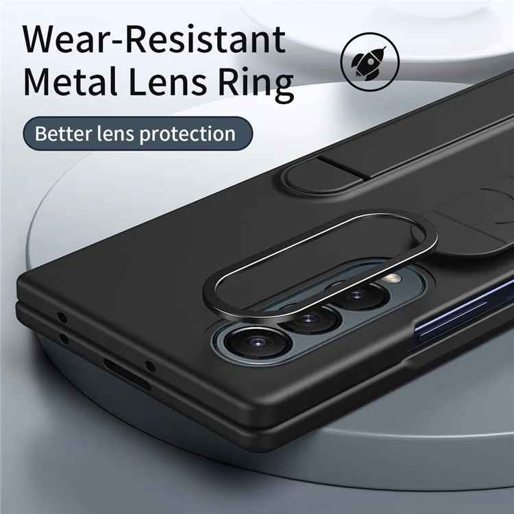 Per Samsung Galaxy Z Fold4 5G Case Wolsband Pc+copertina Telefonica Silicone - Nero