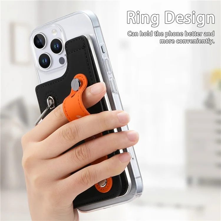 CY2 Для Iphone 16 Pro Max Case Bristant Leather+PC Pac Pocket Cope Cope Cope Blocking RFID - Черный