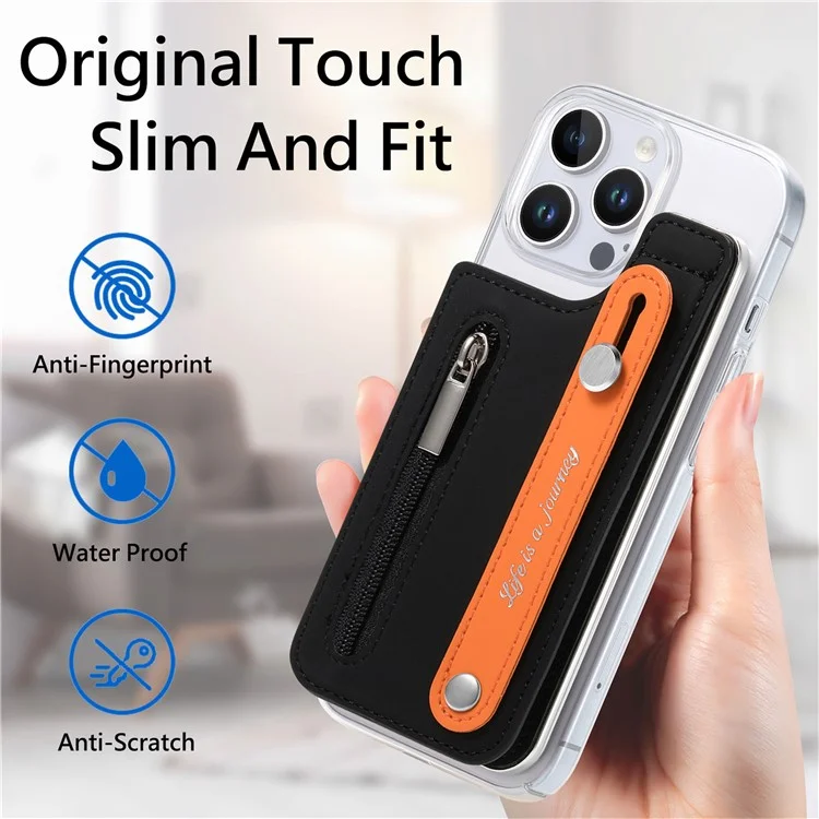CY2 Для Iphone 16 Pro Max Case Bristant Leather+PC Pac Pocket Cope Cope Cope Blocking RFID - Черный