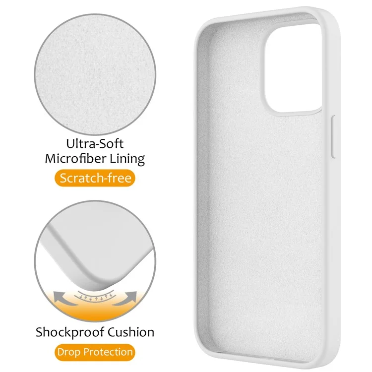 Pour L'iphone 16 Pro Max Case Compatible Avec la Couverture de Téléphone en Silicone Magsafe PC + Silicone - Blanc