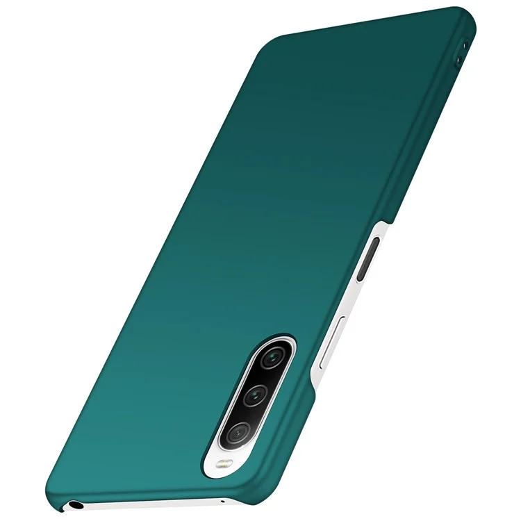 Für Sony Xperia 10 III 5G / 10 III Lite Einfarbige harte PC-Handyhülle Sturzsichere Schutzhülle - Grün