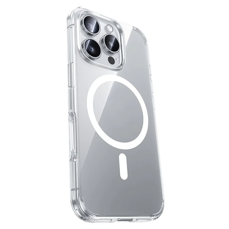 BENKS Pour iPhone 16 Pro Étui Magnétique Compatible avec MagSafe PC+TPU Coque Téléphone Transparente