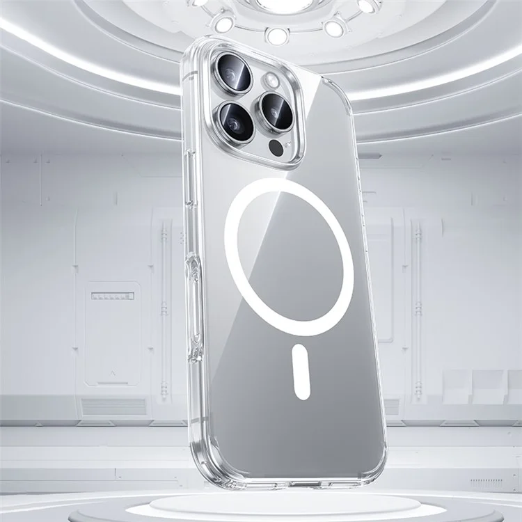 BENKS Pour iPhone 16 Pro Étui Magnétique Compatible avec MagSafe PC+TPU Coque Téléphone Transparente