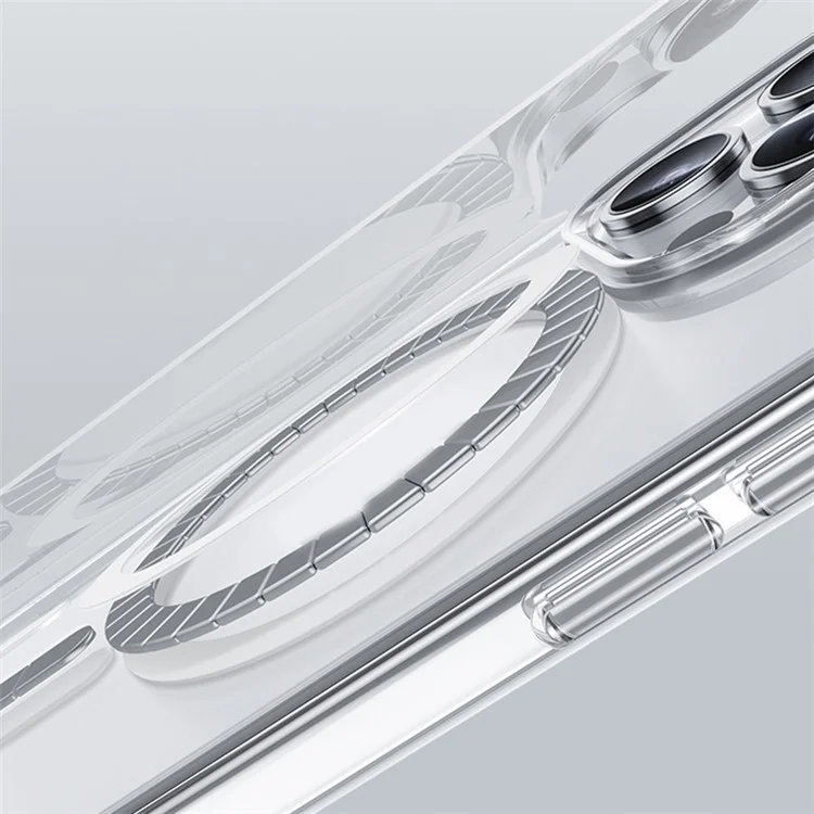 BENKS Pour iPhone 16 Pro Étui Magnétique Compatible avec MagSafe PC+TPU Coque Téléphone Transparente