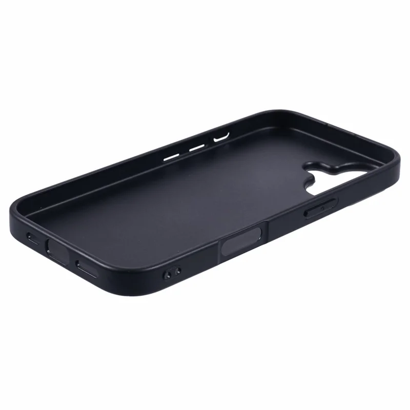 KIGC For iPhone 16 Case Compatible with MagSafe Litchi Texture Leather Coated PC+TPU Phone Cover - Blue