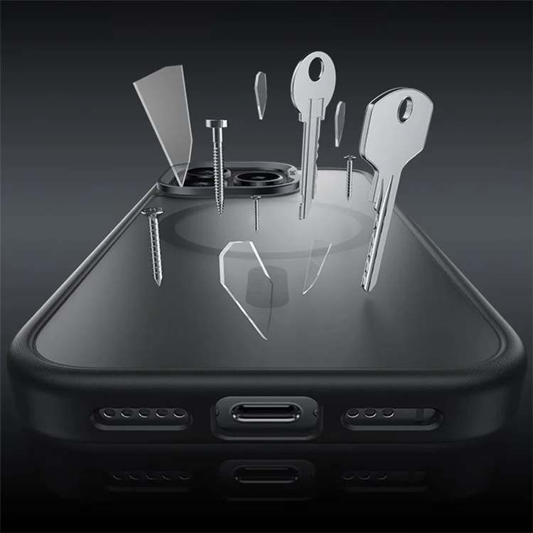 BENKS For iPhone 16 Pro Max Magnetic Case Skin-Touch Matte PC+TPU Cover Compatible with MagSafe - Black