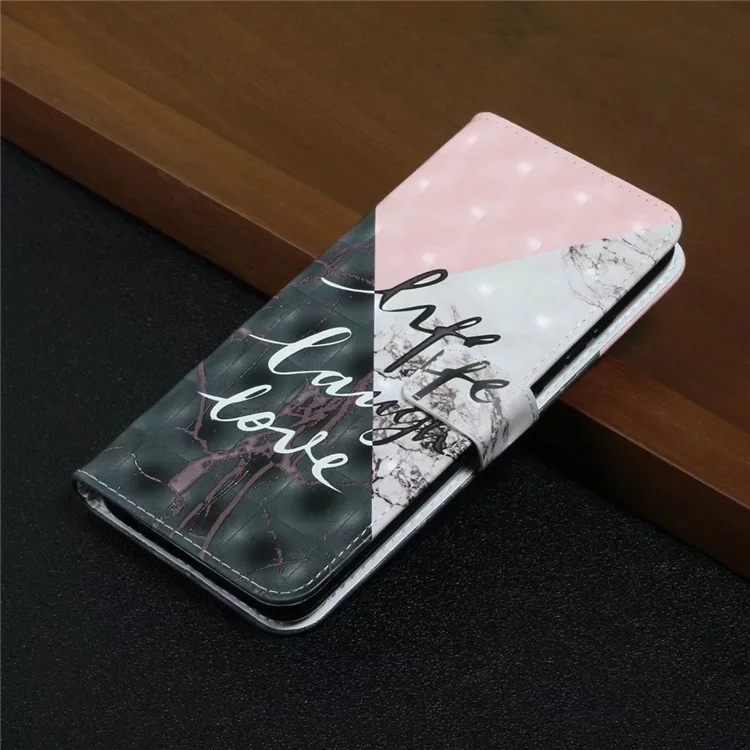 Para Xiaomi Poco X6 5G / Redmi Note 13 Pro 5G Case 3D Patrón Creativo PU Cubierta de Teléfono de Cuero PU - Mármol Tricolor