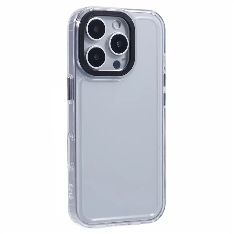 For iPhone 16 Pro Max Clear Phone Case PC+TPU Hybrid Back Cover - Transparent