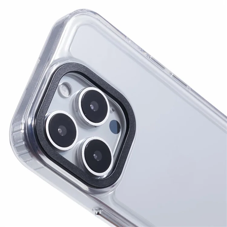 For iPhone 16 Pro Max Clear Phone Case PC+TPU Hybrid Back Cover - Transparent
