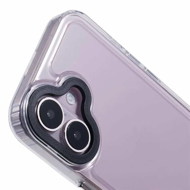 For iPhone 16 Plus Clear Phone Case PC+TPU Hybrid Back Cover - Transparent