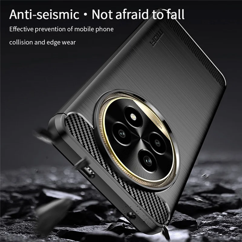 MOFI JK TPU Series-1 Para Realme 13 Pro+ 5G / 13 Pro 5G Case de Fibra de Carbono Textura TPU Soft Phone Cover - Azul