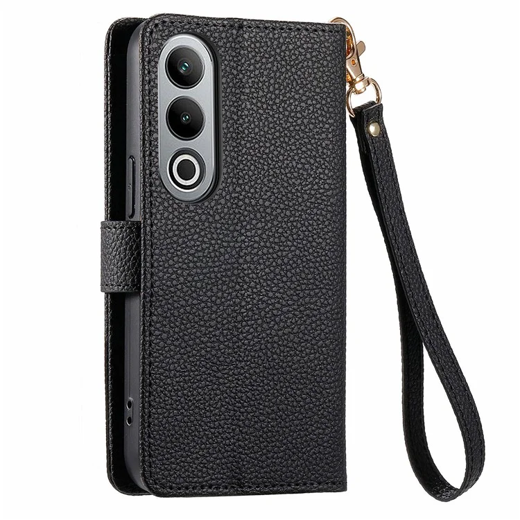 Для OnePlus Nord CE4 5G Case RFID Блокирующая на Молнии на Сайте Кожаная Кожаная Крышка Кожа - Черный