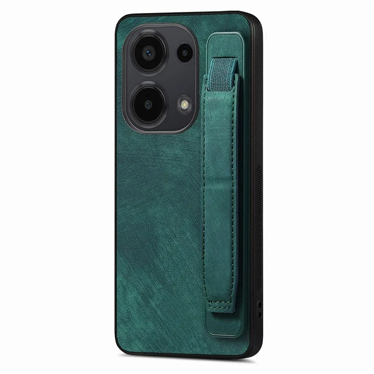D11 Для Xiaomi Poco M6 Pro 4G / Redmi Note 13 Pro 4G Case Bristand Leather + Tpu Phone Cover - Зеленый