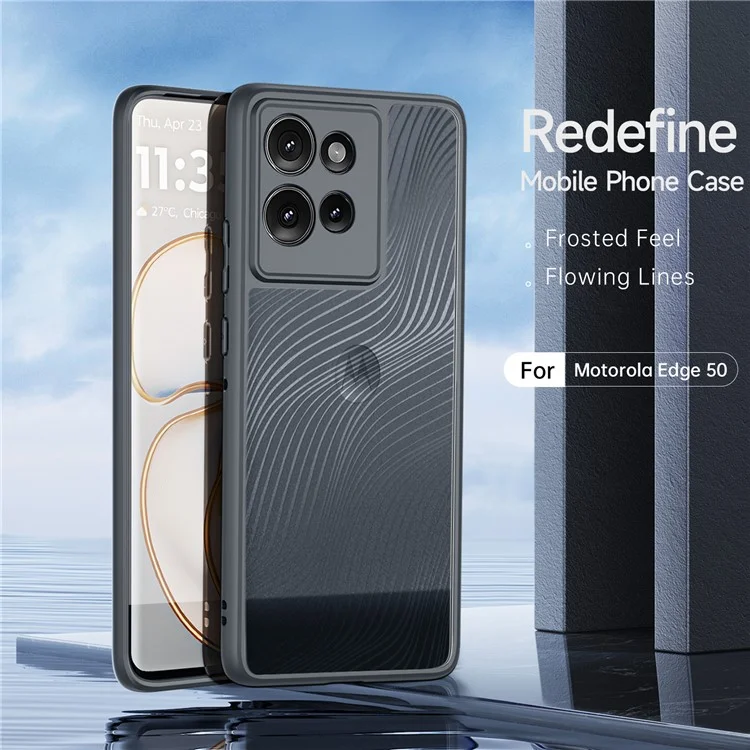Dux Ducis Aimo -serie Für Motorola Edge 50 5G Hülle TPU+PC Matte Telefonabdeckung (reichweite Zertifizierung) - Schwarz
