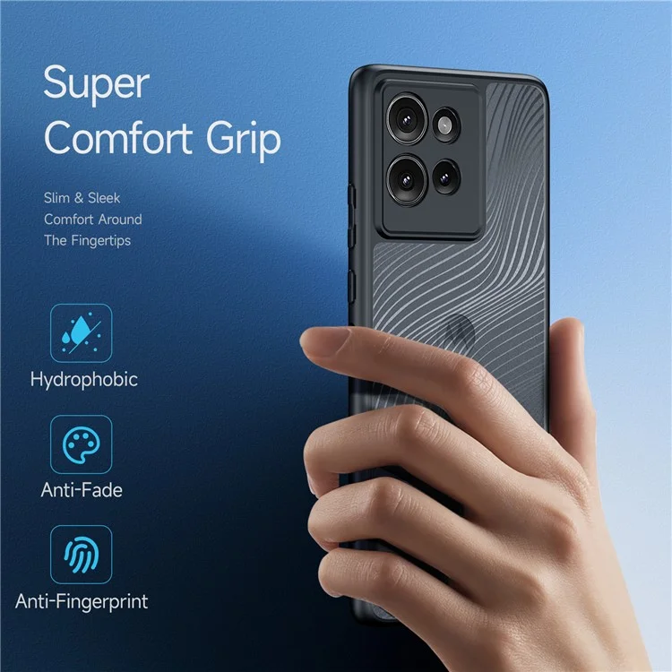 Dux Ducis Aimo -serie Für Motorola Edge 50 5G Hülle TPU+PC Matte Telefonabdeckung (reichweite Zertifizierung) - Schwarz