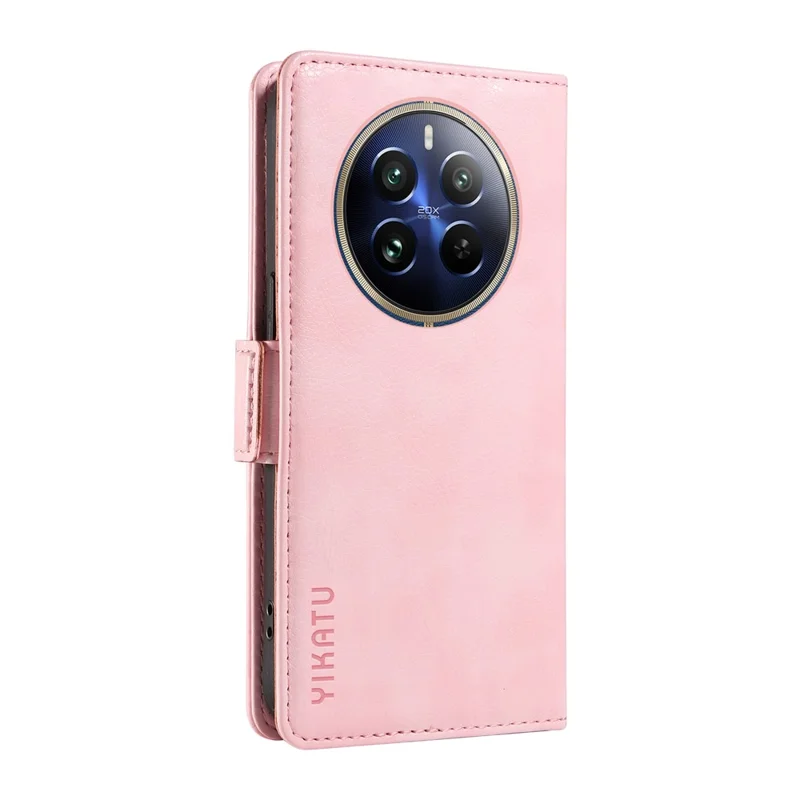 YIKATU YK-007 For Realme 13 Pro 5G (Global) / 13 Pro+ 5G (Global) / P1 Pro 5G / 12 Pro 5G / 12 Pro+ 5G Case Litchi Texture Leather Phone Cover - Pink