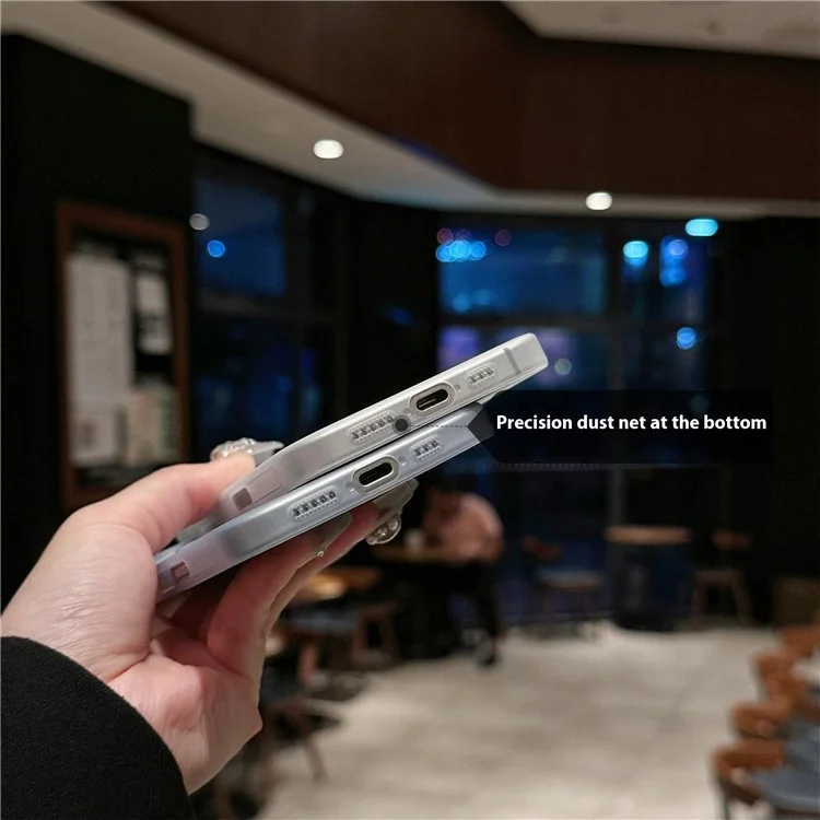 Pour L'iphone 16 Compatible Avec Magsafe Matte PP Ultra-Thin Phone Cover - Bleu Transparent