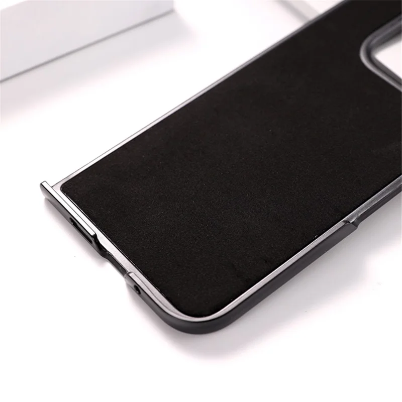 For Google Pixel 9 Pro Fold 5G Case Drop-Proof PC+Cloth Back Phone Cover Magnetic Case - Grey