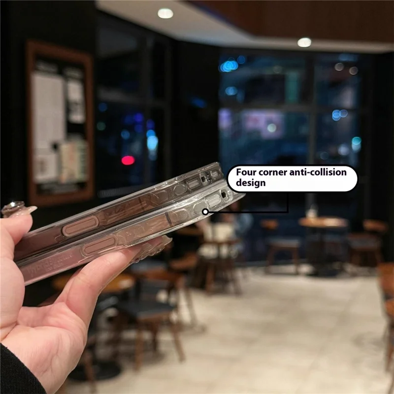 Para Iphone 16 Pro Max Case Tpu+viaje de Teléfono Claro de Vidrio Templado - Blanco Transparente