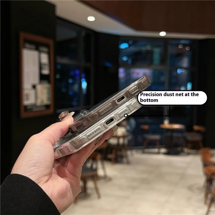 Für Iphone 16 Plus Case Tpu+temperierte Glasklinie -telefonabdeckung - Transparent Weiß