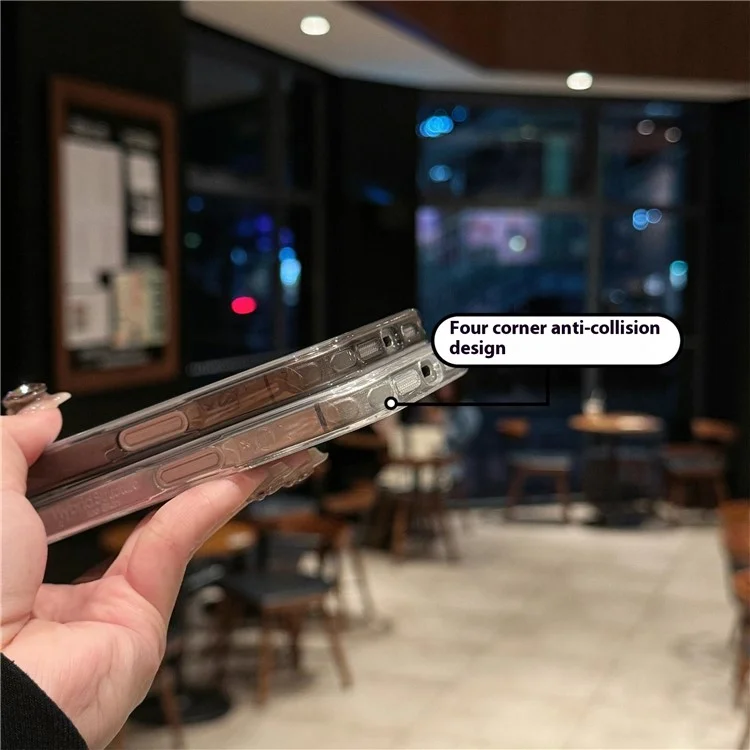 Für Iphone 16 Plus Case Tpu+temperierte Glasklinie -telefonabdeckung - Transparent Weiß