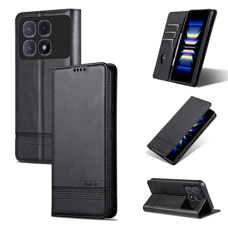 Azns For Xiaomi Redmi K70 Ultra Case Texture Texture pu - Черный