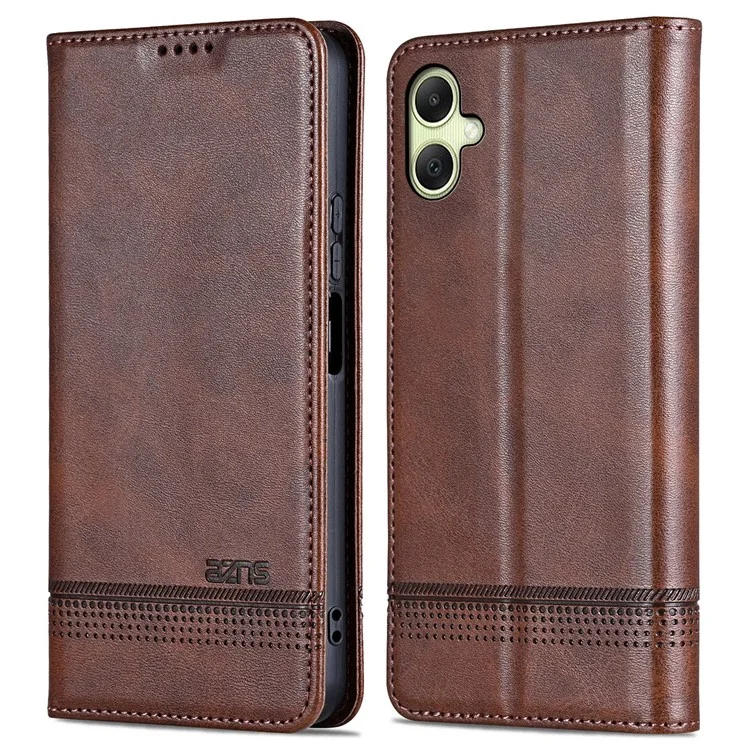 AZNS Pour Samsung Galaxy A06 Étui à la Vache Texture PU Couver Wallet en Cuir - Café