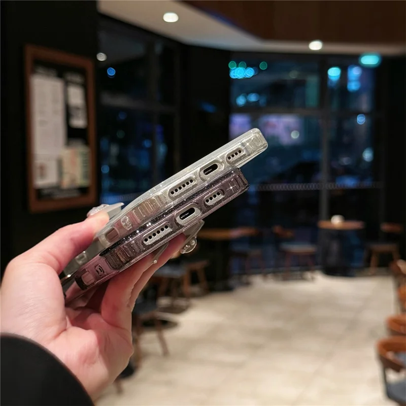 For iPhone 16 Pro Max Case Compatible with MagSafe PC+TPU+Acrylic Anti-Drop IMD Phone Cover - White