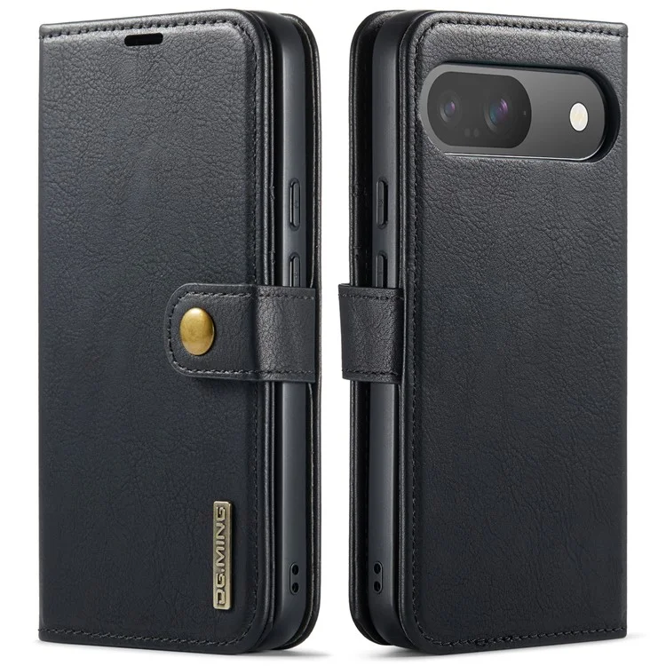 DG.MING per Google Pixel 9 / 9 Pro Case Custodia in pelle divisibile staccabile - Nero
