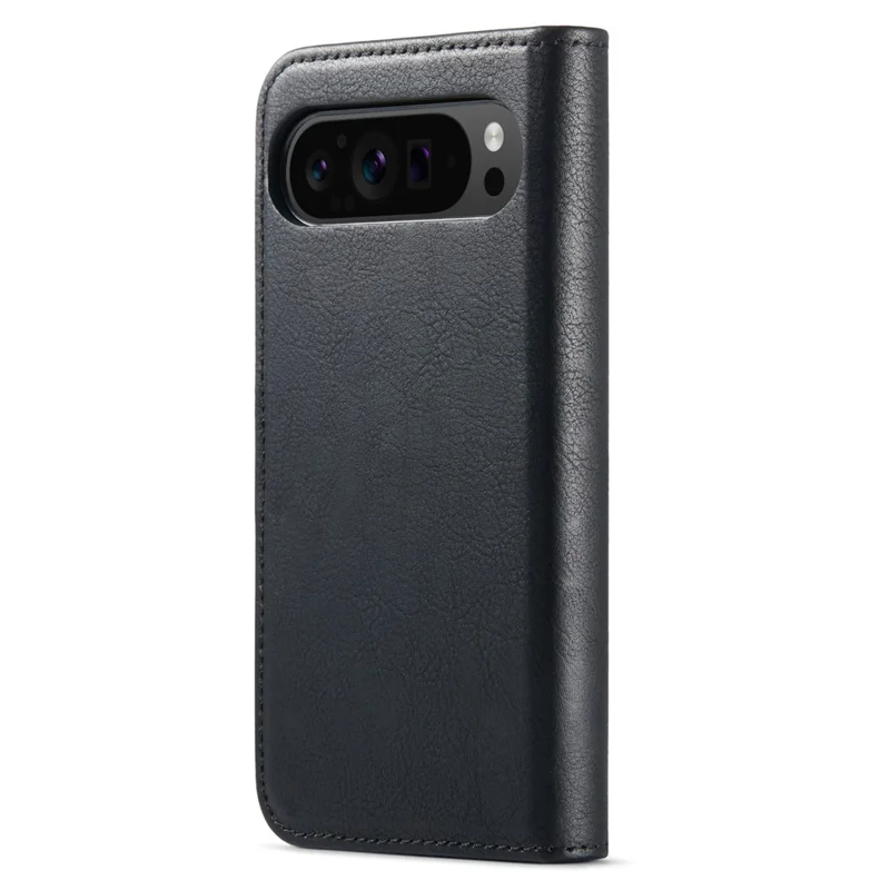 DG.MING for Google Pixel 9 Pro XL Case Detachable Split Leather Phone Cover - Black