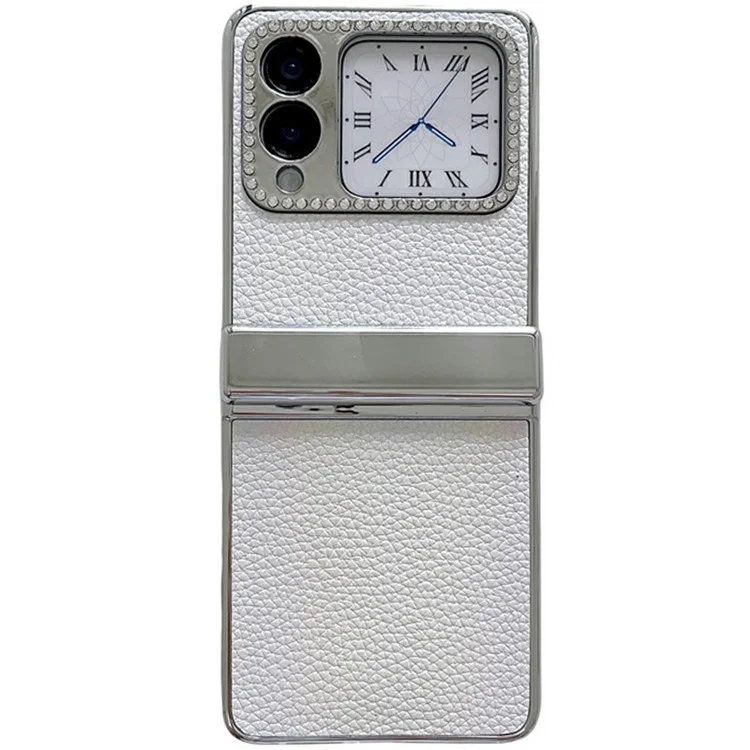 For Huawei nova Flip 5G Case Hinge Protection Leather+PC Rhinestone Phone Cover