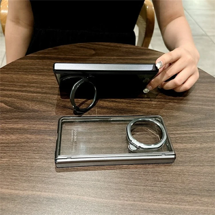 Pour Honor Magic V3 5G Étui Lentille Cadre Support Électrolytique PC Étui Transparent pour Téléphone