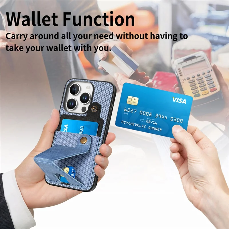 For iPhone 16 Pro Max Case K-Shaped Kickstand Leather+PC+TPU Phone Cover - Green