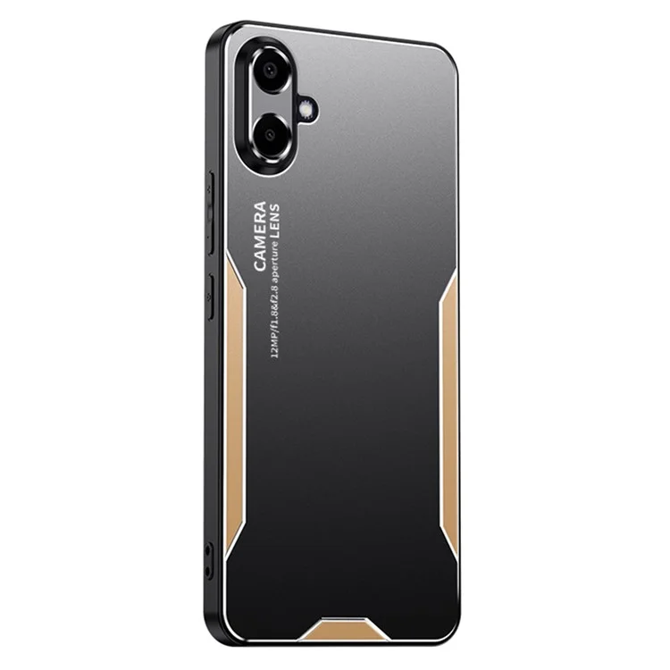 Per Samsung Galaxy A06 Phone Case Alluminio Lega+TPU+PC Custodia Posteriore - Oro