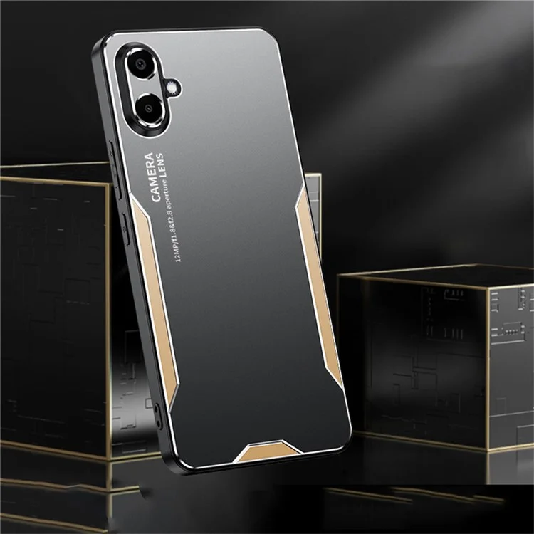 Per Samsung Galaxy A06 Phone Case Alluminio Lega+TPU+PC Custodia Posteriore - Oro
