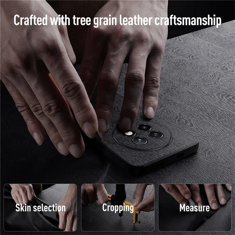 Per Realme 13 Pro+ 5G Case Texture Wood Texture pc Rivestito Pc+ Tpu Pc+ Tpu - Marrone