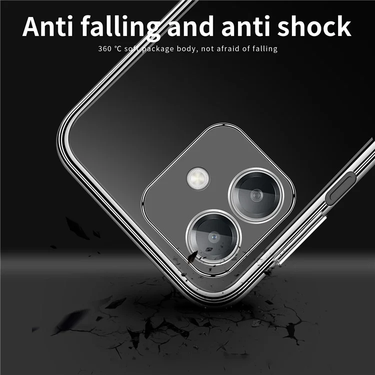 Mofi Para Oppo A3x 4g de Estojo Anti-arranhão Tampa de Telefone Tpu Transparente TPU