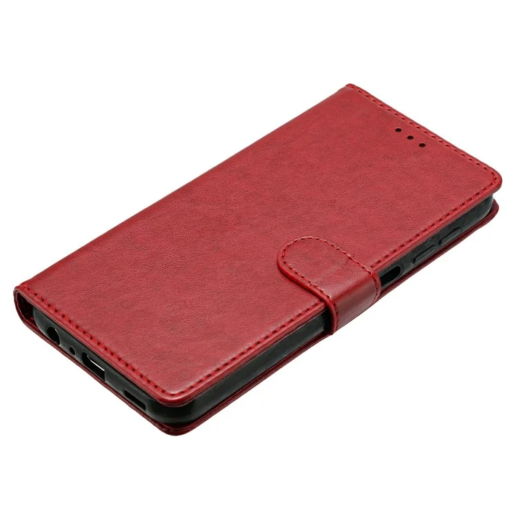 Для Iphone 15 Pro Leather Phone Case Case Cover с Удобным Ремнем - Красный