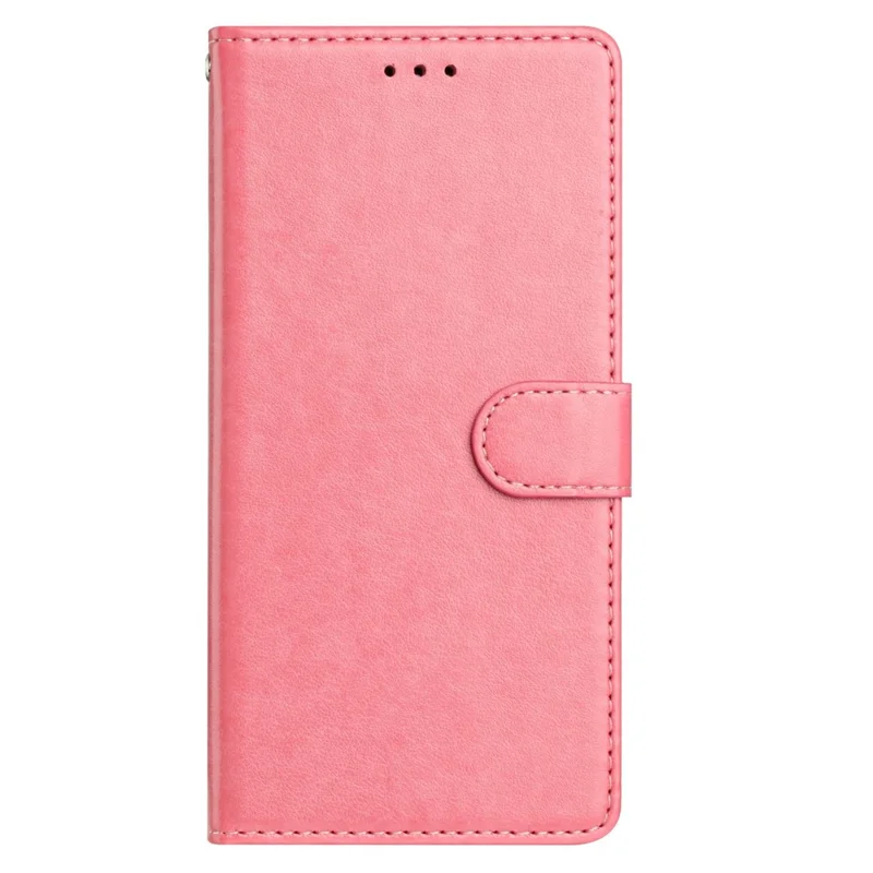 For Samsung Galaxy A34 5G Leather Phone Case Wallet Stand Cover with Handy Strap - Pink