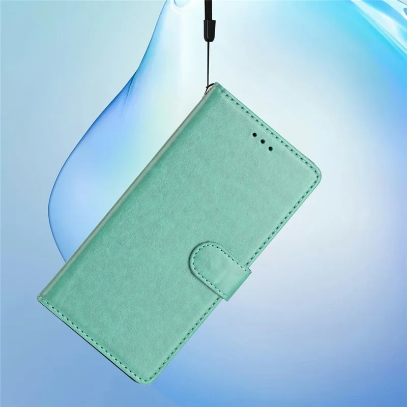 For Honor 200 5G Leather Phone Case Wallet Stand Cover with Handy Strap - Green