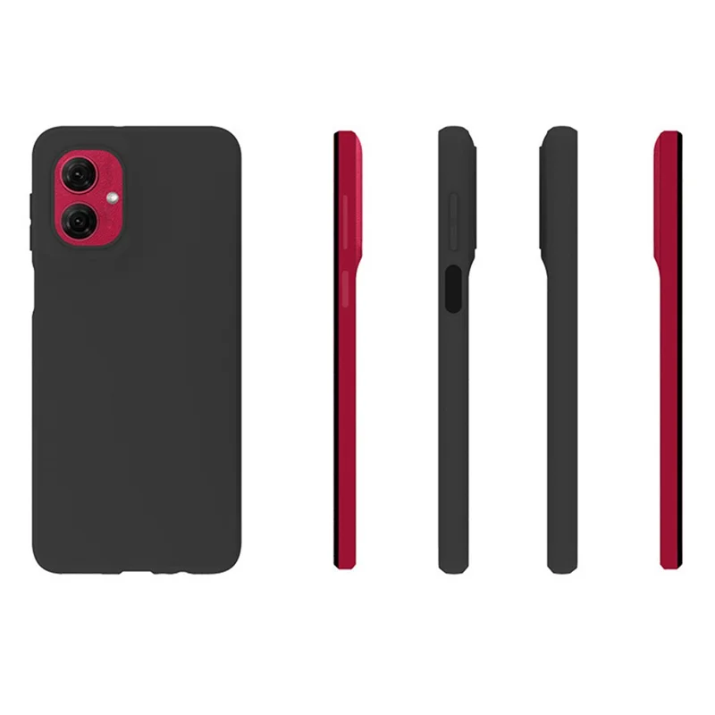 WANLONFENG MS Series per Motorola Moto G55 5G Custodia TPU Matte Cover con Pellicola Schermo (Foro Obiettivo Grande)