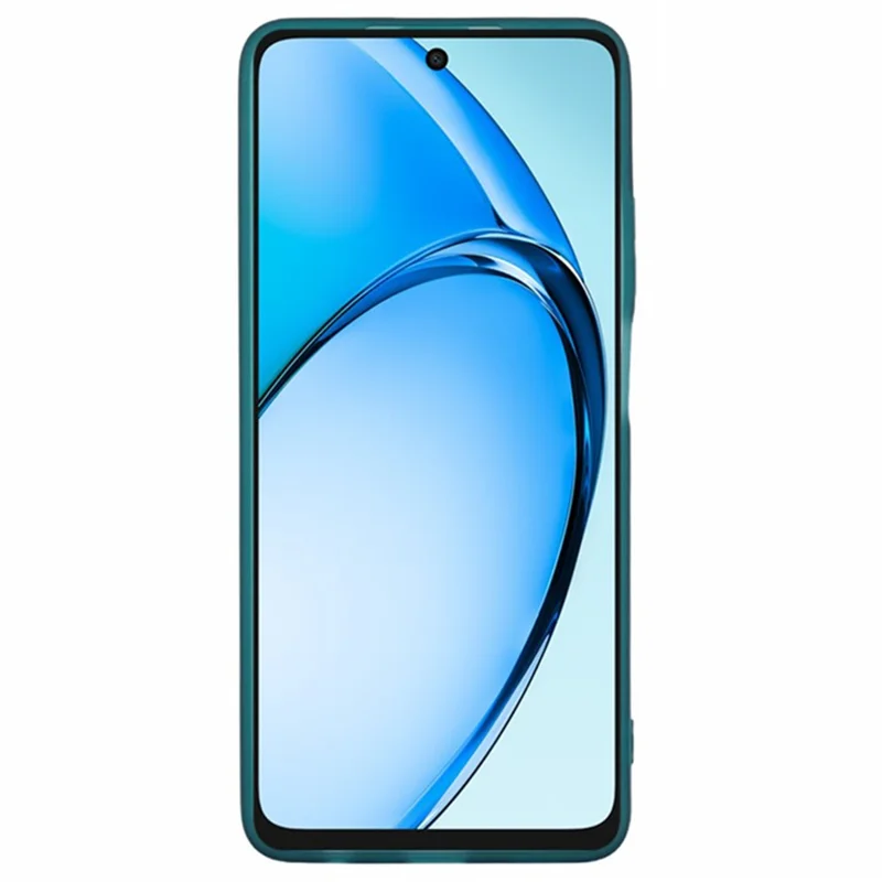 WANLONFENG DKSM Series for Oppo A3x 5G (India) TPU Case Electroplated Frame with Tempered Glass - Transparent Army Green
