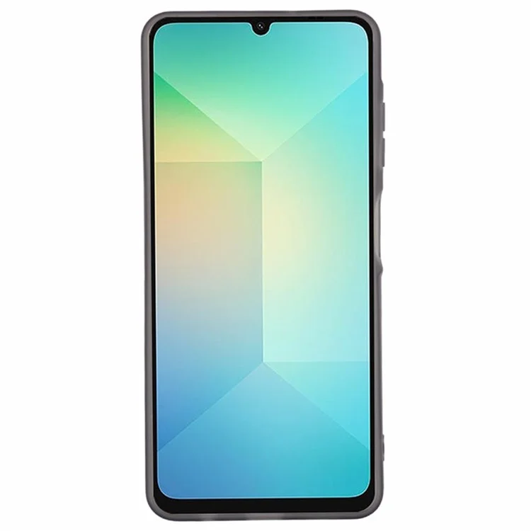 WANLONFENG DKSM Series for Samsung Galaxy A06 4G TPU Case Electroplated Frame with Tempered Glass - Transparent Black
