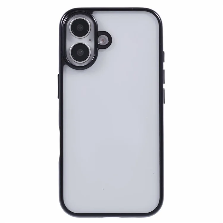 KIGC Ice Silk Series Pour Iphone 16 Case Tpu + pc Electroplasting Téléphone Cover - Noir