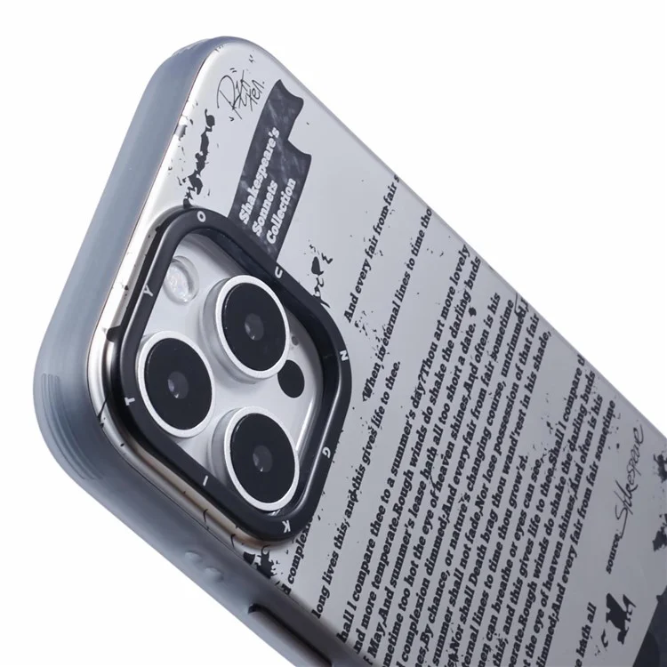 YOUNGKIT Literary Series for iPhone 16 Pro Magnetic Case IMD TPU Phone Cover - Shakespeare
