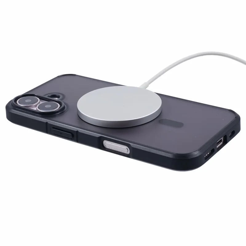 X-LEVEL For iPhone 16 Plus Case Compatible with MagSafe PC+TPU Matte Phone Cover - Black