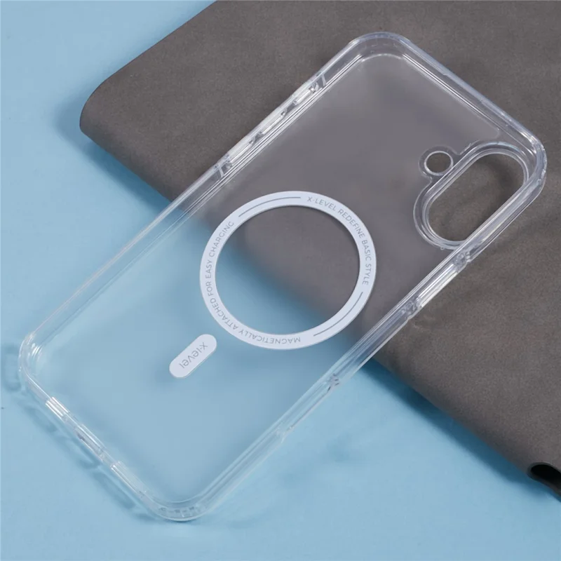 X-LEVEL For iPhone 16 Plus Case Compatible with MagSafe PC+TPU Matte Phone Cover - Transparent