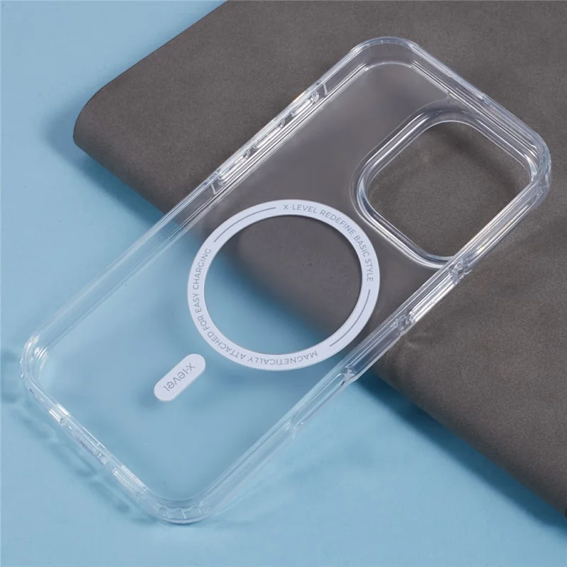 X-LEVEL For iPhone 16 Pro Max Case Compatible with MagSafe PC+TPU Matte Phone Cover - Transparent
